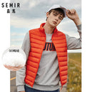 SEMIR Men Packable Puffer Vest with Stand-up Collar Men Padded Vest Lightweight Down Vest for Men Zip-up Vest Winter Clothes - KARZIZ