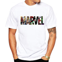 LUSLOS 2019 Men's Casual Marvel Printed T Shirt Fashion Streetwear O-Neck Male Tshirt Man T-shirt Tee Top camiseta masculina - KARZIZ