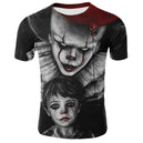 Horror Movie It Penny Wise Clown Joker 3D Print Tshirt Men/Women Hip Hop Streetwear Tee T shirt 90s Boys Cool Clothes Man Tops - KARZIZ