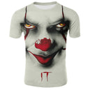 Horror Movie It Penny Wise Clown Joker 3D Print Tshirt Men/Women Hip Hop Streetwear Tee T shirt 90s Boys Cool Clothes Man Tops - KARZIZ