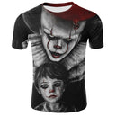 Horror Movie It Penny Wise Clown Joker 3D Print Tshirt Men/Women Hip Hop Streetwear Tee T shirt 90s Boys Cool Clothes Man Tops - KARZIZ