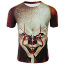 Horror Movie It Penny Wise Clown Joker 3D Print Tshirt Men/Women Hip Hop Streetwear Tee T shirt 90s Boys Cool Clothes Man Tops - KARZIZ