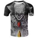 Horror Movie It Penny Wise Clown Joker 3D Print Tshirt Men/Women Hip Hop Streetwear Tee T shirt 90s Boys Cool Clothes Man Tops - KARZIZ