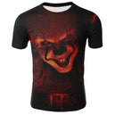 Horror Movie It Penny Wise Clown Joker 3D Print Tshirt Men/Women Hip Hop Streetwear Tee T shirt 90s Boys Cool Clothes Man Tops - KARZIZ