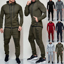 Hirigin 2 pieces Autumn Running tracksuit men Sweatshirt Sports Set Gym Clothes Men Sport Suit Training Suit Sport Wear - KARZIZ