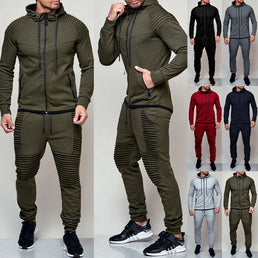 Hirigin 2 pieces Autumn Running tracksuit men Sweatshirt Sports Set Gym Clothes Men Sport Suit Training Suit Sport Wear - KARZIZ