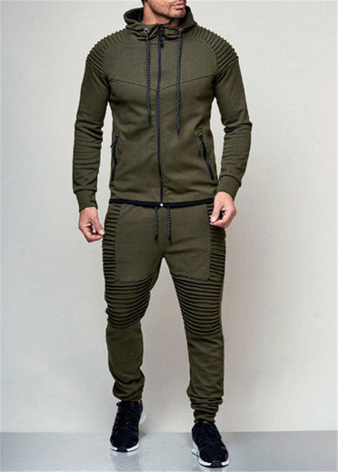 Hirigin 2 pieces Autumn Running tracksuit men Sweatshirt Sports Set Gym Clothes Men Sport Suit Training Suit Sport Wear - KARZIZ