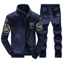 Tracksuits Men Polyester Sweatshirt Sporting Fleece - KARZIZ
