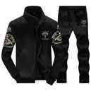 Tracksuits Men Polyester Sweatshirt Sporting Fleece - KARZIZ
