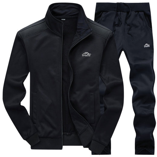 Tracksuits Men Polyester Sweatshirt Sporting Fleece - KARZIZ