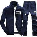 Tracksuits Men Polyester Sweatshirt Sporting Fleece - KARZIZ