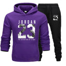 New Men Hoodies Suit Jordan 23 Tracksuit Sweatshirt Suit Fleece Hoodie+Sweat pants Jogging Homme Pullover 3XL Sporting Suit Male - KARZIZ