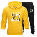 New Men Hoodies Suit Jordan 23 Tracksuit Sweatshirt Suit Fleece Hoodie+Sweat pants Jogging Homme Pullover 3XL Sporting Suit Male - KARZIZ