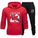 New Men Hoodies Suit Jordan 23 Tracksuit Sweatshirt Suit Fleece Hoodie+Sweat pants Jogging Homme Pullover 3XL Sporting Suit Male - KARZIZ