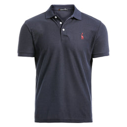 NEGIZBER New Man Polo Shirt Mens Casual Deer Embroidery Cotton Polo shirt Men Short Sleeve High Quantity polo men - KARZIZ