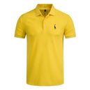 NEGIZBER New Man Polo Shirt Mens Casual Deer Embroidery Cotton Polo shirt Men Short Sleeve High Quantity polo men - KARZIZ