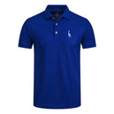 NEGIZBER New Man Polo Shirt Mens Casual Deer Embroidery Cotton Polo shirt Men Short Sleeve High Quantity polo men - KARZIZ